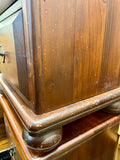 Set of Two Solid Stained Pine Bedside Tables