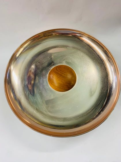Anolux Midcentury copper and wooden bowl made in NZ
