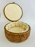 Woven Ratan Round Sewing Box