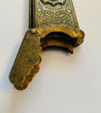 Quadruple golden casket Victorian needle case