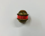 Antique tape measure with geometric floral design