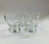 Set of 4 large Webb Corbett crystal whisky tumblers