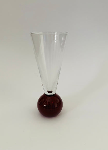 Retro red bubble bud vase
