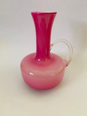 Mid Century Pink Glass vase