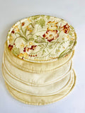 Five Oval Place Mats with Floral Design