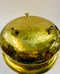 Large beaten brass planter