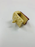 Victorian bone sewing clamp and pin cushion