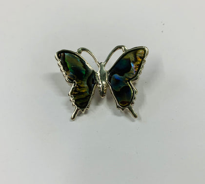 Vintage Paua shell butterfly brooch