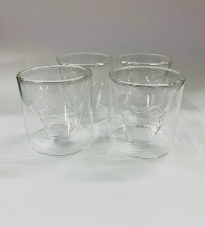 Set of 4 Skull glasses