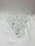 Set of 6 large crystal whisky tumblers