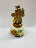 Musical turning Xmas gingerbread man