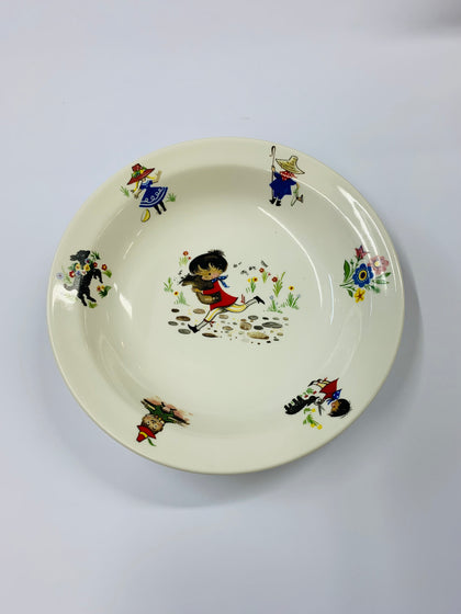 Crown Lynn Kelston ceramics nursery rhyme bowl