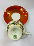 Aynsley orchard fruit pedestal cup and saucer