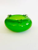 Art Glass Apple Green Ashtray