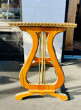 Harp Style Coffee Table with Guilded edges