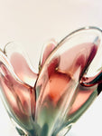 Deep Purple Art Glass Vase with Six Points