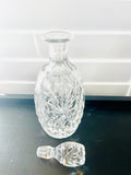 Narrow Crystal Decanter with wide Star shaped Etching