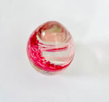 Pink Swirl Egg Shaped Paperweight