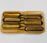 Set of 6 English vintage steak knives