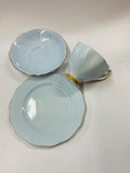 Queen Anne blue floral trio