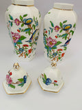 Pair of Aynsley Pembroke lidded vases
