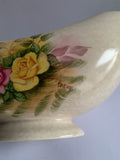Crown Devon hand painted roses vase