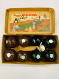 Modernite miniature bowls set made in NZ