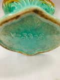 Art Deco wave style trickle glaze vase