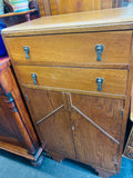 Art Deco solid oak cabinet