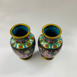 Pair of vintage Cloisonné vases
