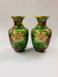 Pair of vintage Cloisonné vases