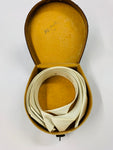 Antique leather collar box with 5 collars