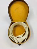 Antique leather collar box with 5 collars