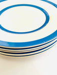 Set of Five Cornish Ware Dinner Plates