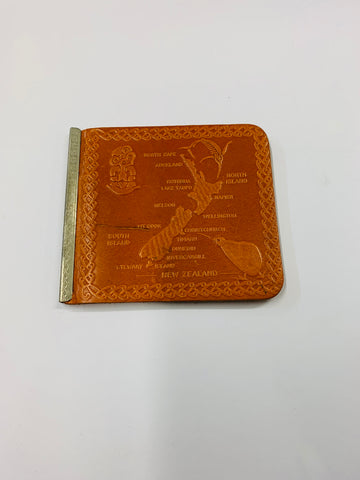 New Zealand map leather wallet