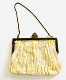 Vintage White Velvet Handbag