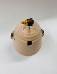 Vintage ceramic bee honey pot