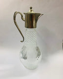 Antique silver plated and glass Claret Jug