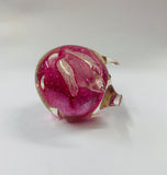Pink glass pig Paperweight