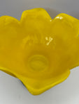 Yellow Art Glass Flower Vase