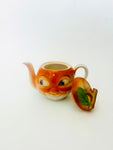 Novelty Small Peach Tea pot with Face