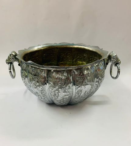 Antique plated planter