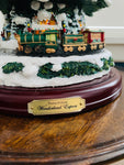 Thomas Kinkade Animated Tabletop Christmas Tree with Train: Wonderland Express