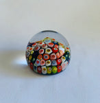 Millefiori glass paperweight