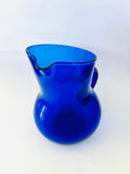 Blue Sloped Glass Jug