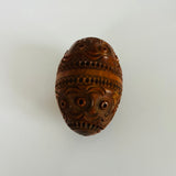 Victorian carved coquilla nut wooden treen trinket box