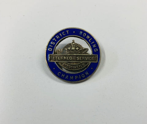 RSA District Bowling Champion badge