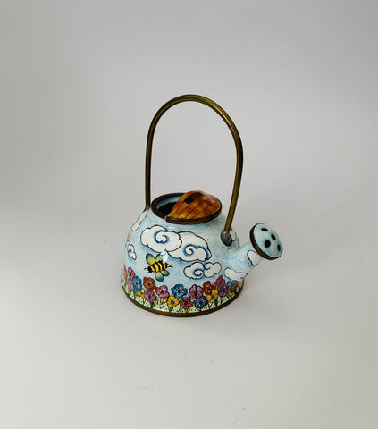 Small enamel painted watering can