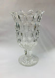 Depression glass bubble effect vase