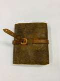 Antique leather sewing pouch